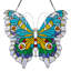 Panneau de vitrail à vitrail papillon 20,5 po H Tiffany