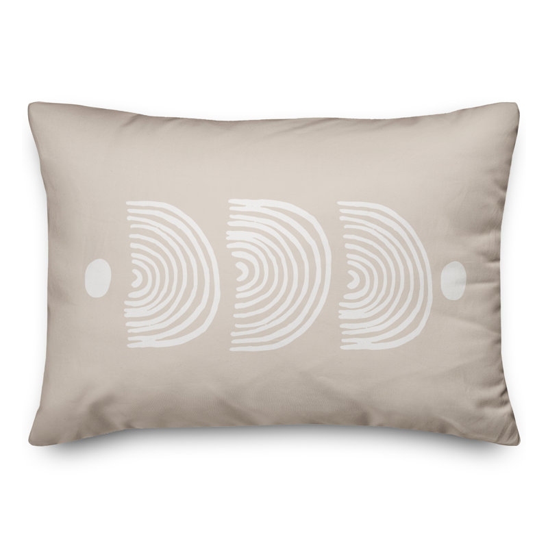 Housse de coussin rectangulaire demi-cercle et insert