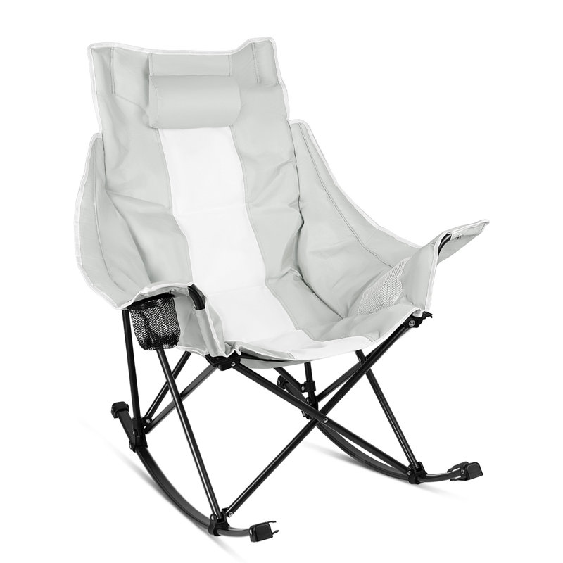 Outdoor Relaxing Rocking Chair, Gray