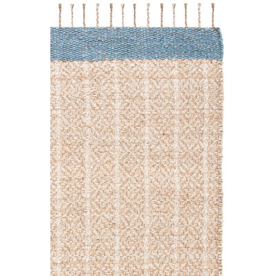 Kevin Hand-Woven Cotton/Jute Gray/Beige Area Rug