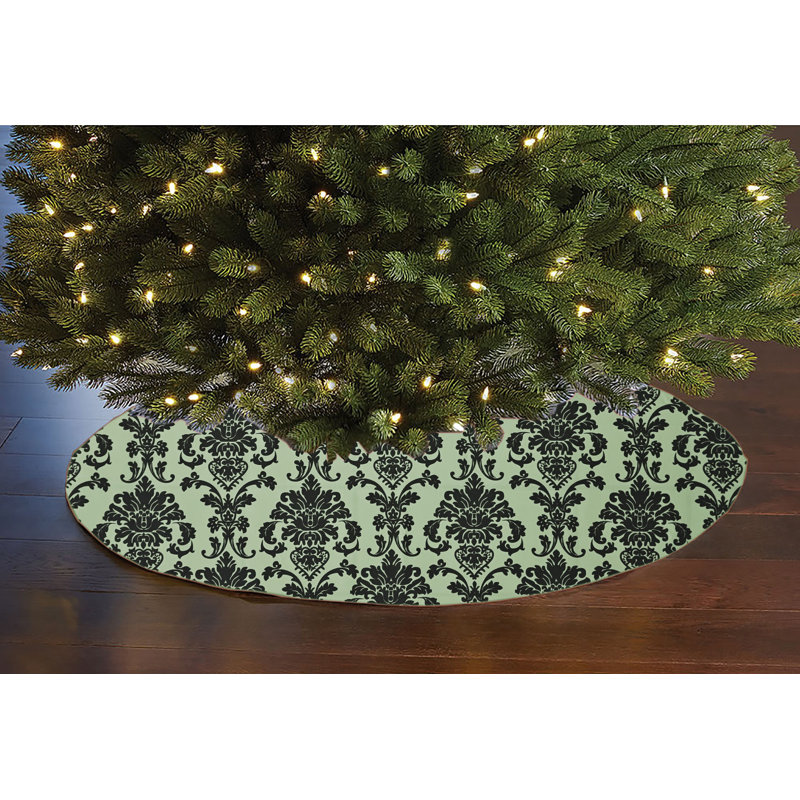 Jupe d'arbre de Noël 58 po Popeline, Sauge