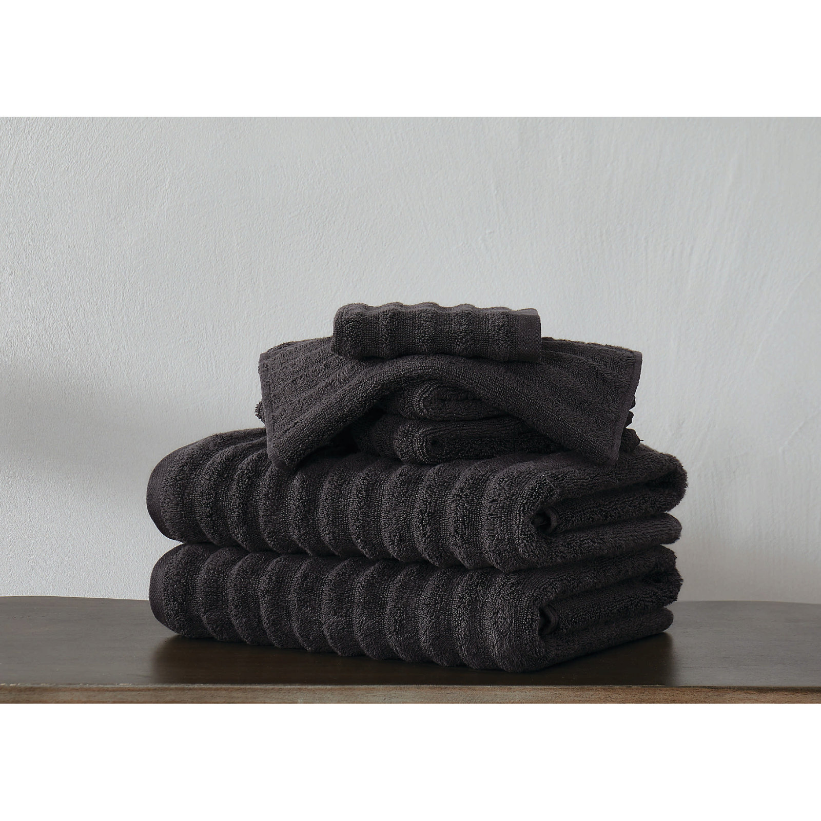 Sergio 6-Piece Cotton Towel Set, Black