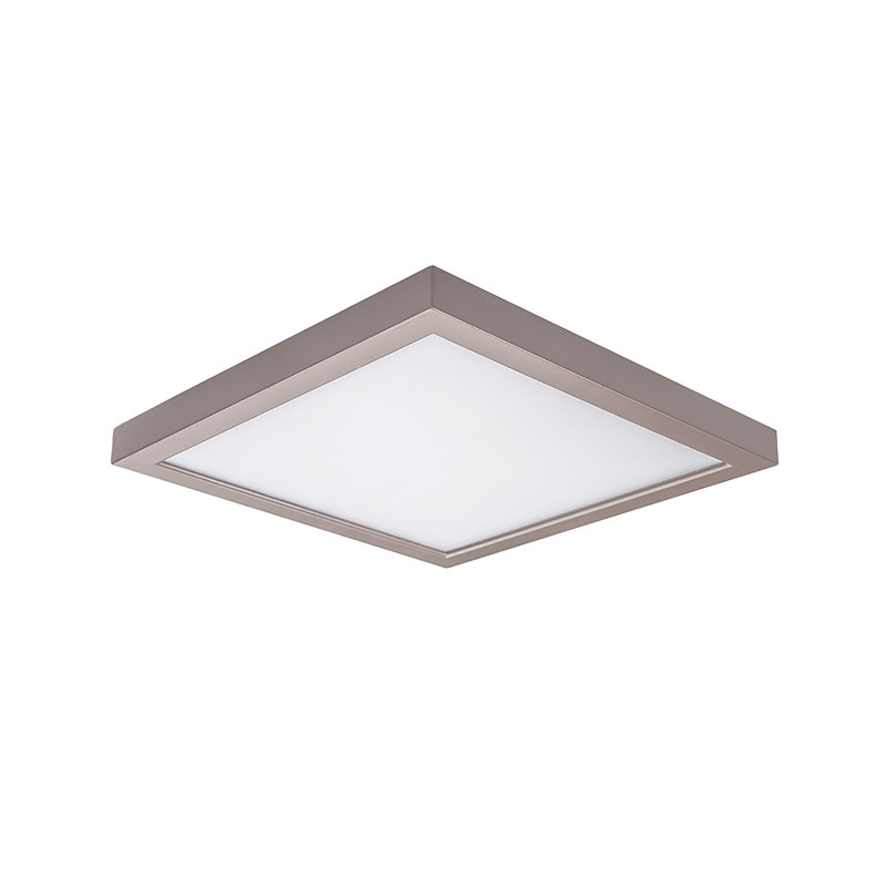 Macedo 5" Simple Square Dimmable LED Flush Mount, 3500K, Nickel