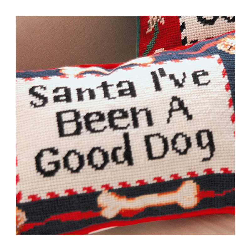Coussin en laine Needlepoint Good Dog