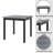 5-Piece Wood Top Counter Height Dining Table Set