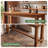 63 Inch Solid Wood Counter Height Bar Table, Rectangle Tall Dining Table