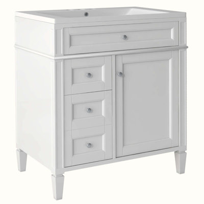 Dayari 30 " W Freestanding Standard Free Standing 1 Single Vanity Bathroom Vanity With Top