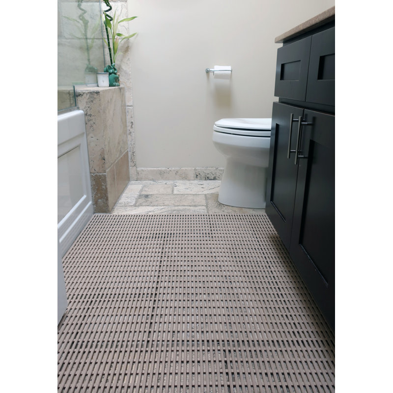 Tapis de piscine, vestiaire, douche, patio ou maison et bureau, Simple - L 72 po x l 24 po, Tanné