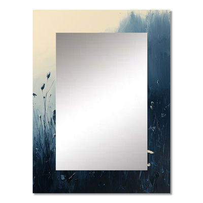 Quiet Seedling Dandelion In Minimalism II - Dandelion Unique Mirror, Traditional Large Wall Mirror, Printed Metal Art