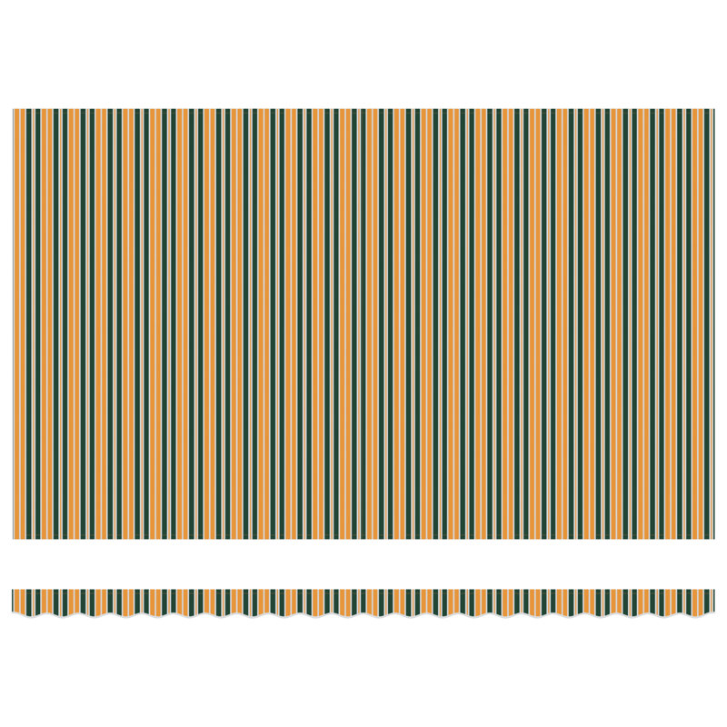 Ebern Designs Polyester Cover Retractable Patio Awning, 500 cm W x 350 cm D, Green/Yellow/White Striped