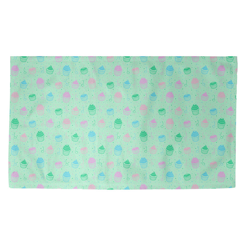 Paillasson d’intérieur petits gâteaux dobby Avicia, Rectangle 2 pi 1 1/2 po x 3 pi 6 po, Vert clair