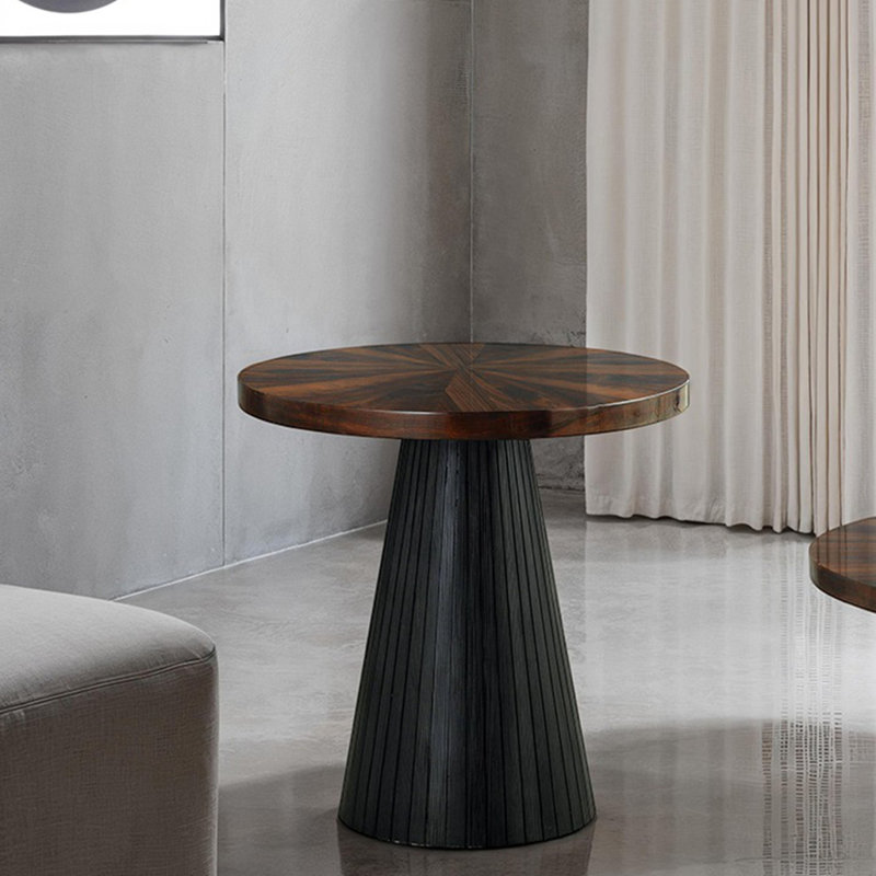 Table de bout de style contemporain avec base tambour