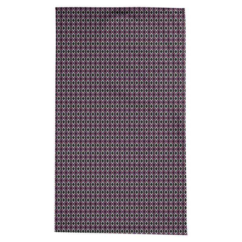 Leffel Arrow Diamonds Tablecloth, Black/Pink