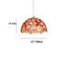 Sputnik 12cm H Metal Bowl Pendant Shade ( Screw On ) in Red