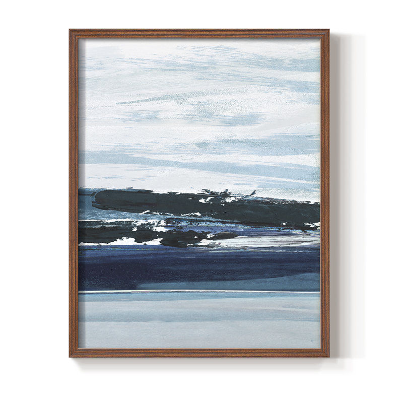Reflections North Lake II, reproduction encadrée - bois massif, H 30 po x l 24 po, Noyer