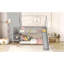 Metal Bunk Bed House Bed with Slide and Staircase