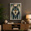 Noble Wolf Geometric - Wrapped Canvas-725247380-725247389