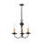 Analycia 3 - Light Steel Dimmable Chandelier