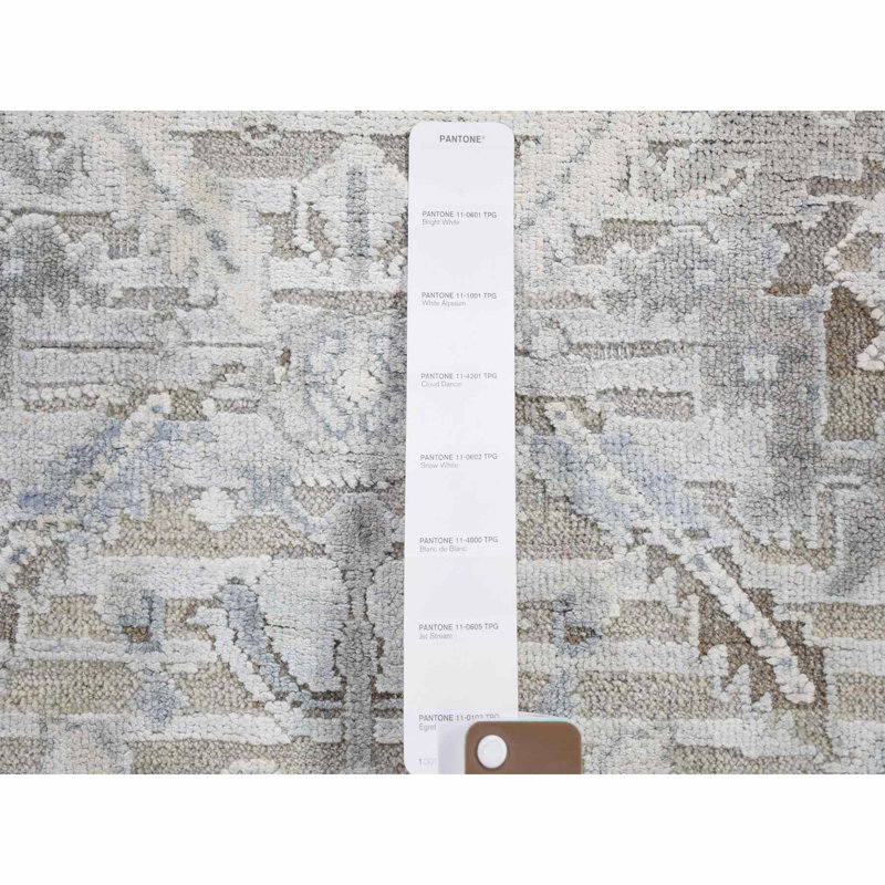 One-of-a-Kind Rectangle 4'0" X 6'2" New Age Area Rug in Grey