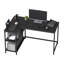 Corner Computer Desk With Adjustable Storage Shelves, L Shaped Gaming Table For Office-761069463-761069462