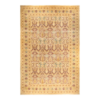 One-of-a-Kind 12 X 18 2000s Wool Area Rug in Ivory