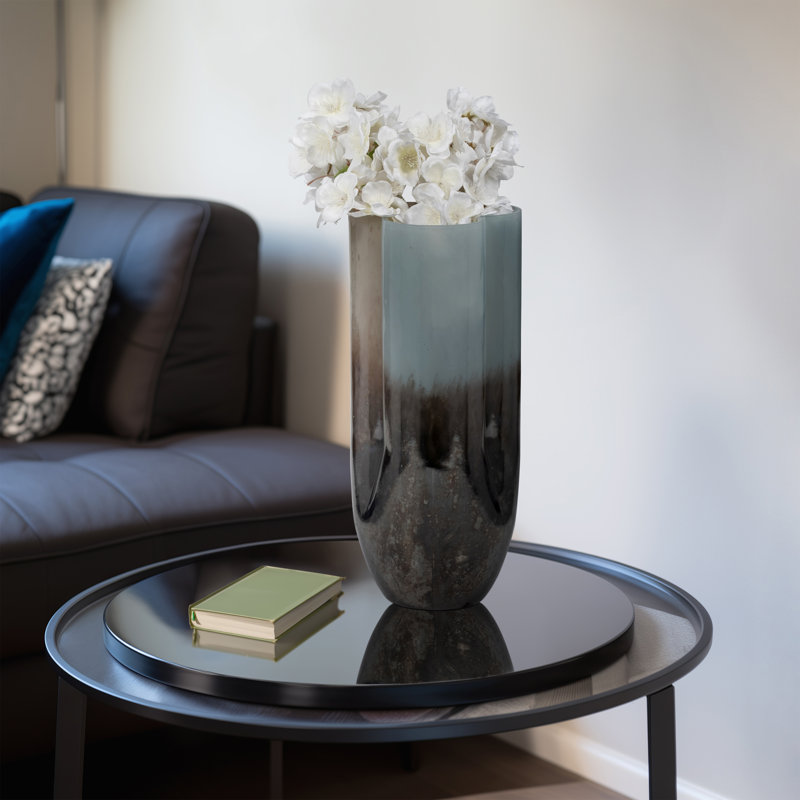 Vase en verre Artistic Ombre, H 14 po x l 6 po x P 6 po