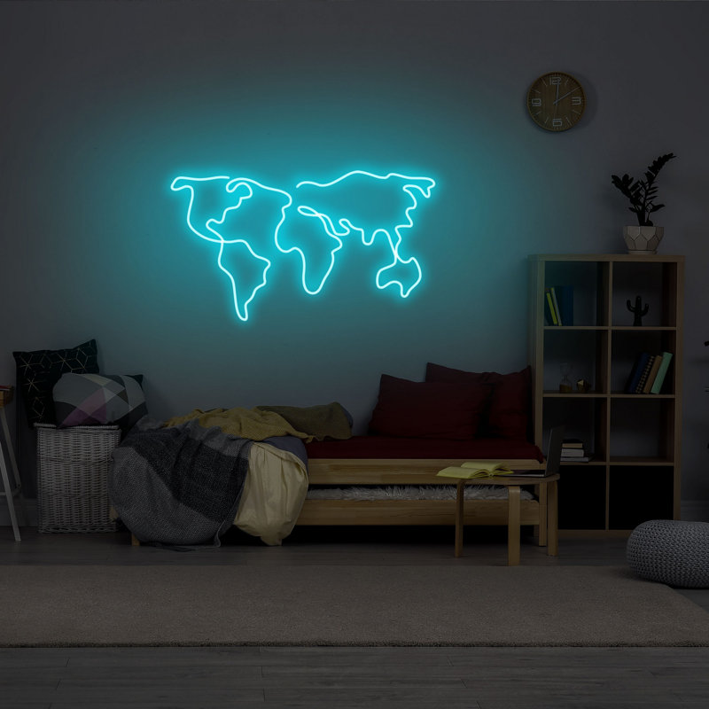 Traditional Entertainment Wall Decor on Resin, Blue