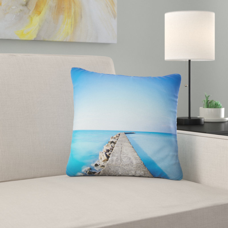Béton et roches - oreiller Sea & Shore, 18 po x 18 po, Coussin décoratif