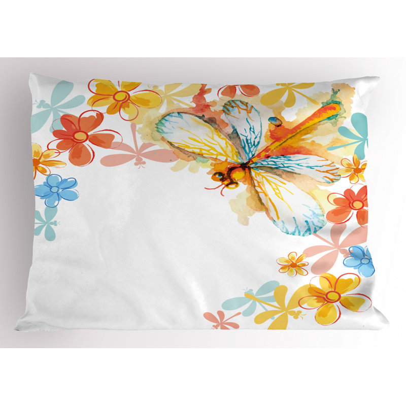 Spring Polyester Floral Sham Set, Twin