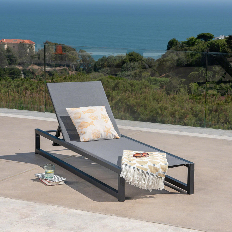 Venice Chaise Lounge, 1, Black/Gray
