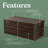 150 Gallon Outdoor Storage Bench – Resin, Wood-Plank Design, Seats 2, Easy-Lift Lid, All-Weather, Lockable, For Patio, Garden, Pool Accessories-125091694