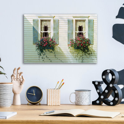 Winston Porter 'Windows With Flowerboxes' by Zhen-Huan Lu, Acrylic Glass Wal Art