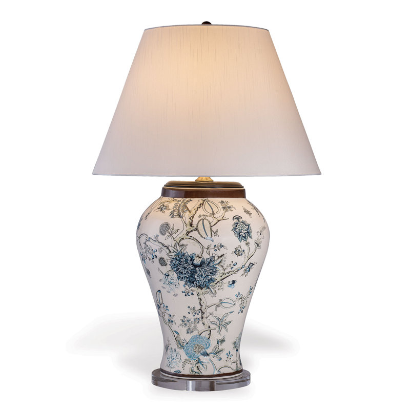 Scalamandre Maison 36'' Rich Blue/Cream Table Lamp