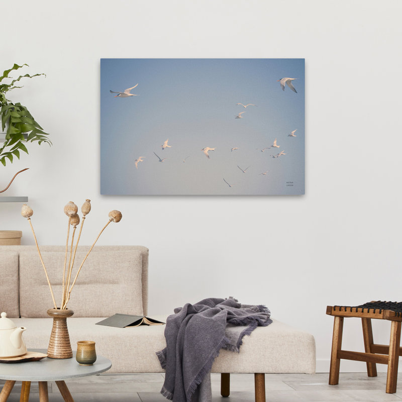 Georgia Seagulls I Coastal Animal Blue Blue Skie Bird Coastal, H 36 po x l 24 po