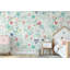 Papier peint texturé amovible avec chiots colorés sur fond blanc-970154198