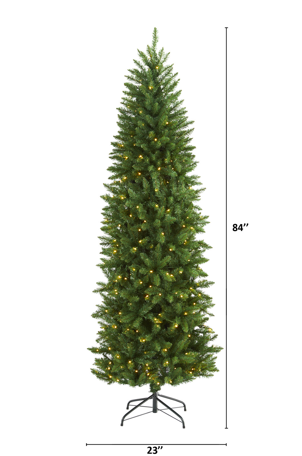 Lighted Artificial Christmas Tree, 7' H