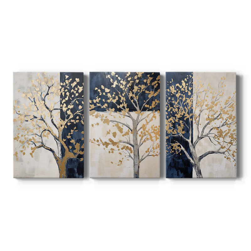 Série LANDSCAPES CCXV - Toile tendue avec châssis sur mesure - 3 pièces, H 60 po x l 120 po