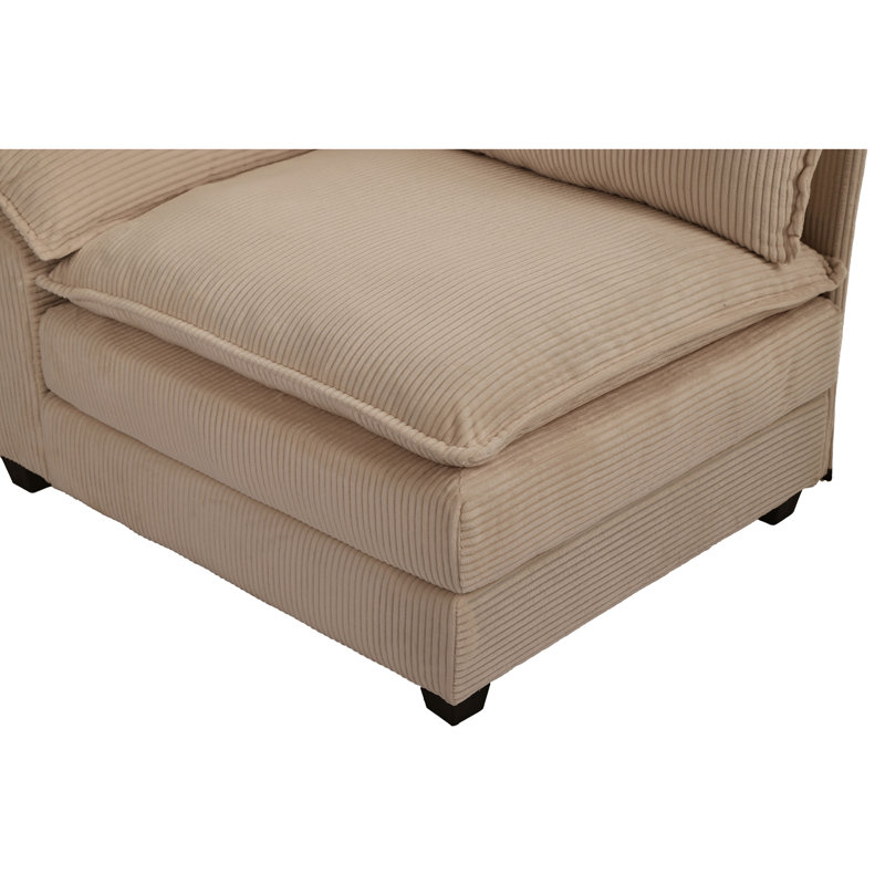 Canapé modulaire 5 pièces Lauretta, Camel