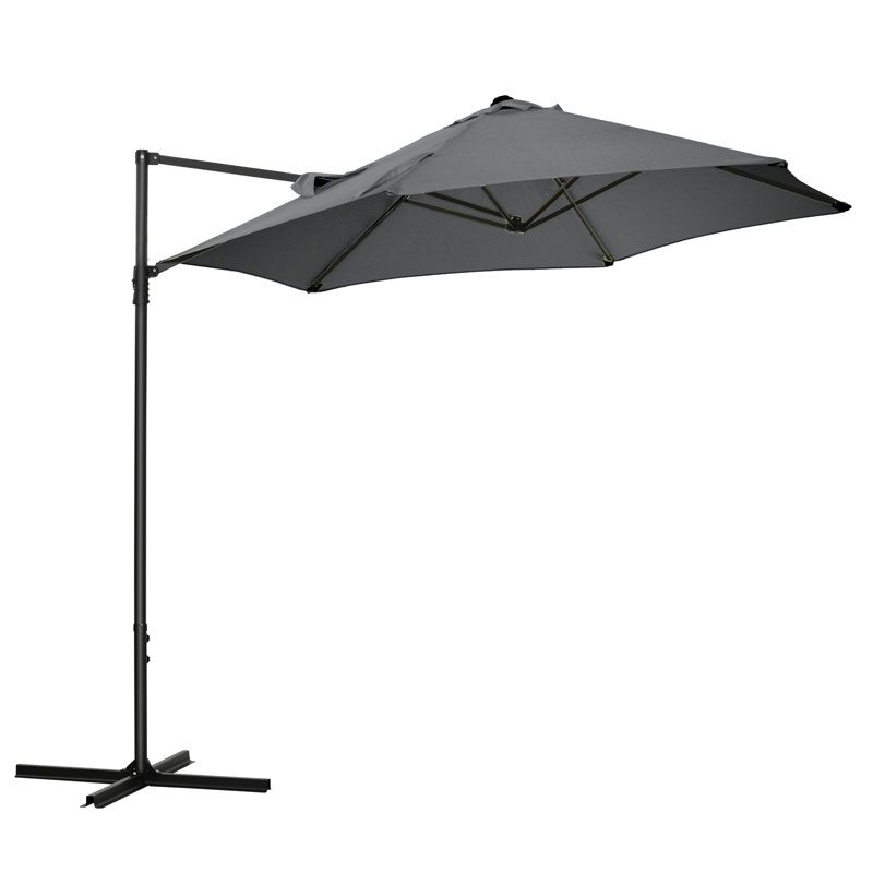 Contrepoids de parasol en porte-à-faux 100,8 po Shalid inclus, Gris foncé
