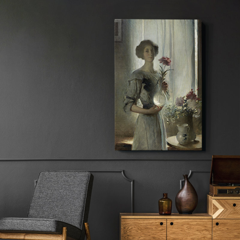 Reproduction de portrait rétro L XXXVI - toile tendue avec châssis, H 13 po x l 9 po