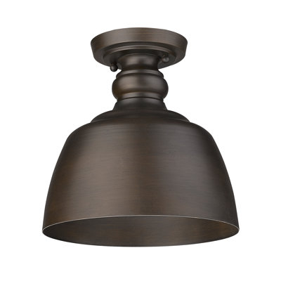 Plafonnier encastré unique en forme de cloche à 1 lumière de 9 po Holmes