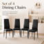 Ensemble de chaises de salle à manger de style moderne pour 4 personnes en similicuir confortable