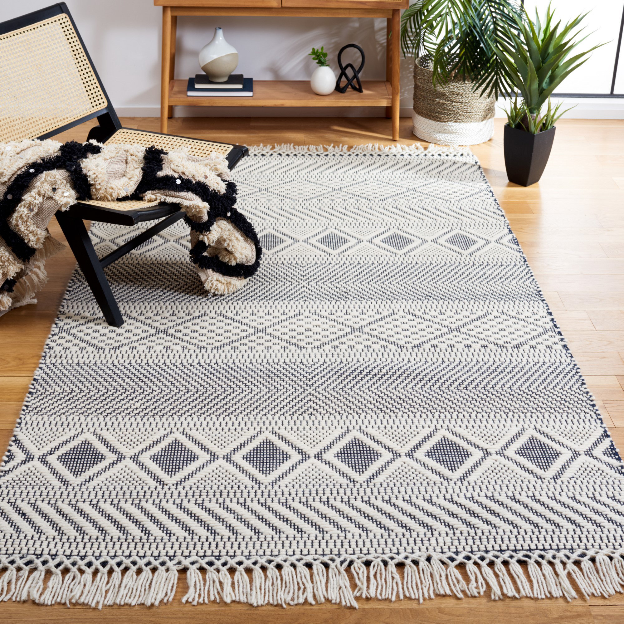 Union Rustic Senecal Natura Hand Woven Wool Southwestern Rug | Wayfair