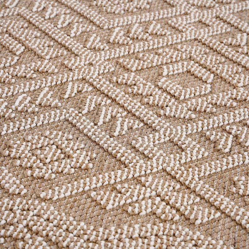 Tapis traditionnel d'intérieur / extérieur Collection, Rectangle de 5 pi 3 po x 7 pi 6 po