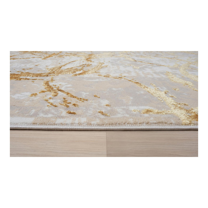 Conception abstraite de cercles de tapis Penina, Rectangulaire 2 pi x 3 pi