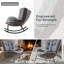 Chaise berçante d'extérieur en rotin avec coussin