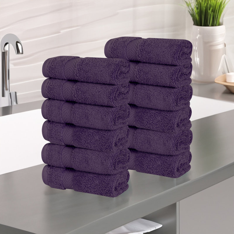 Débarbouillette à absorbant super doux à chevrons Salih Zero Twist, Pépins de raisin
