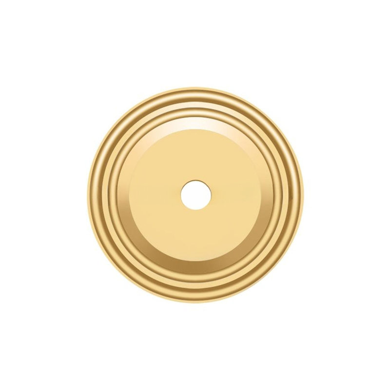 Metal Knob Backplate, PVD Polished Brass