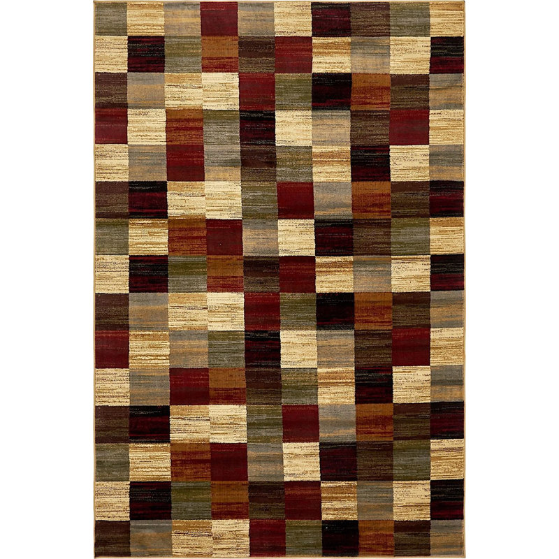 Tapis abstrait Adetomiwa, Rectangle 4 pi 1 po x 6 pi 1 po