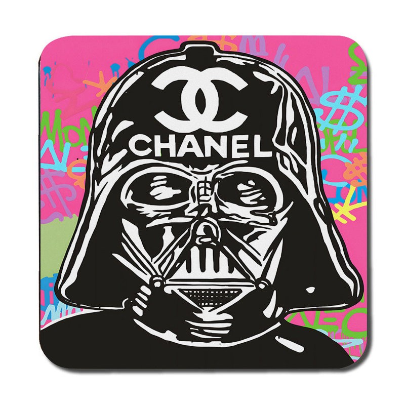 Chanel Darth Vader Graffiti Placemats And Coasters Set Designer Artwork Collection Limited Edition